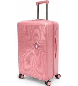 Resim U.S. Polo Assn. Orta Ve Kabin Boy 2'li Valiz Seti %100 Polipropilen Valiz Pembe 26040 Pembe 