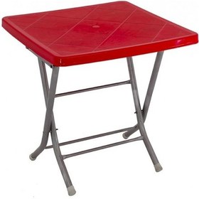 Resim Depootoptan Mandella 80 x 80 CM Katlanır Ayaklı Masa Kırmızı 