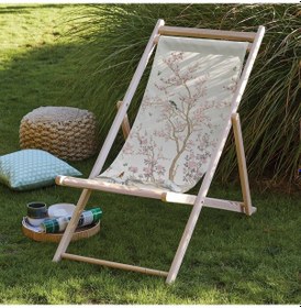 Resim Bluehomeconcept Adawall Pembe Çiçek Tasarımlı Şezlong 