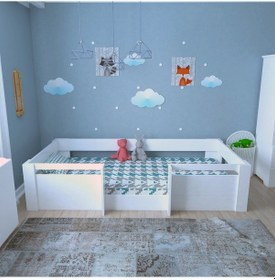 Resim Herseycik Ninnimo Montessori Mdf Karyola Beyaz M4 - Y 1019 Beyaz 