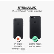Resim Tria Apple Iphone 7 Plus/8 Plus Uyumlu Kamera Lens Koruyuculu Elektroliz Lazer Silikon Telefon Kılıfı 