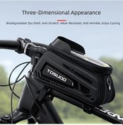 Resim Xuweiwei Siyah Tosuod Bisiklet Ön Çerçeve Çantası Dokunmatik Ekranlı Güneşlik Pvc Malzeme Ayarlanabilir Kayış Telefon Tutucu Mtb Depolama Ve Bisiklet Aksesuarları Siyah 