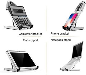 Resim N1 Metal Macbook Notebook Kitap Okuma Standı Katlanabilir 