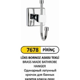 Resim Arı Metal Lüks Pirinç Bornoz Askısı Tekli 