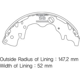 Resim SANGSIN ARKA KAMPANA PABUÇ BALATA HYUNDAI STAREX 2.5L D4BH TC. TCI PANELVAN 2003-2008 / H-1 2.5L D4CB 08- 583054AA30 583054HA00 583054AA20 