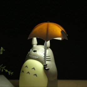 Resim hediyeconcepti Karikatür Şemsiye Tarzı Totoro Led Gece Işığı Başucu Gece Lambası Usb Çocuk Doğum Günü Hediyesi 