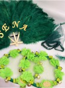 Resim GÜRLEK TEKSTİL Yeşil 37 Parça Lüks Kına Gecesi Kına Malzemeleri Seti GRLK 