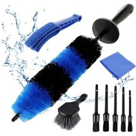 Resim 9 Adet / Takım Oto Yıkama Detay Fırçası 