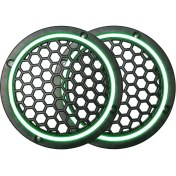 Resim L-Sound Neon Işıklı 16 cm Hoparlör ve Midrange Kapağı - 2 Adet - Yeşil 