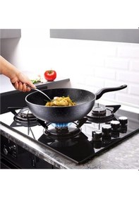 Resim Lavonnı 28 Cm Granıt Wok Tava Siyah 