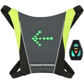 Resim Neevoyu Gece Bisiklet Güvenliği İçin Kablosuz Kumandalı 30 Led'li Sinyal Klipsi - Gri 500mah Şarjlı Pil Gri 