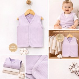 Resim Angeltouch %100 Pamuk Kız Erkek Bebek Yelek Raporlu Basic 