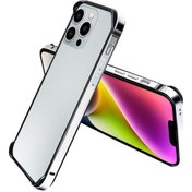 Resim İphone Uyumlu 14 Tpu + Alüminyum Alaşımlı Çerçeve Telefon Kılıfı 