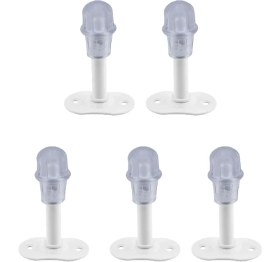 Resim Royal Rain Store Kapı Stoperi Beyaz 8 cm Metal Kapı Tamponu Durdurucu Tutucu Kapı Stopu Silikonlu 5 Adet 