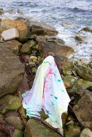 Resim Gökkuşağı Batik Boyama Peştemal Pastel - Pastel / 90x170 