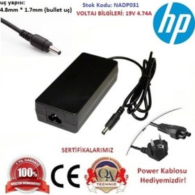 Resim HP Uyumlu 19V 4.74A 90W 4.8X1.7Mm Notebook Adaptör(50 Adet Toptan Satiş) 