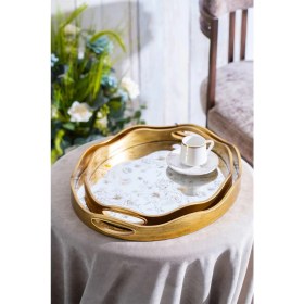 Resim Acar Rosa 2'li Gold Cam Tepsi 43.5 / 37.5 cm 