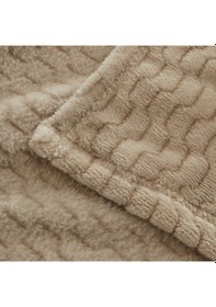 Resim Raunda Tek Kişilik Wellsoft Battaniye Ekru Beyaz 