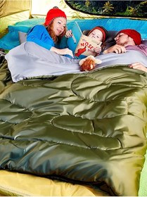 Resim EFSANE KAMP - Çift Kişilik Uyku Tulumu 2 Yastık Hediyeli - Yeşil 