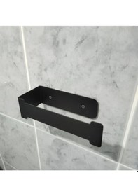 Resim Lazer Kendinden Yapışkanlı Wc Kağıtlık Mat Siyah Mat Siyah 