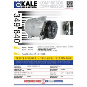 Resim KALE KLIMA KOMPRESORU (RENAULT MASTER II ; MEGANE ; SCENIC ; TRAFIC II 2.0 16V 1.9/2.2/2.5DCI 00=> - OPE 