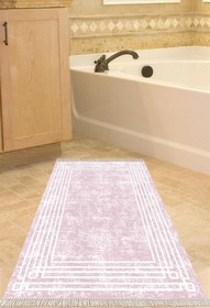 Resim Kaymaz Taban Djt Banyo Halı Trend Saçaklı Modern M5142 M5142K1-9, Pudra, 100 x 150 