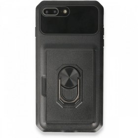 Resim iPhone 8 Plus Kılıf Klik Yüzüklü Kartvizitli Silikon 