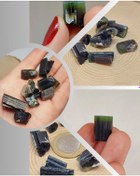 Resim Turmalin Taşı Koyu Yeşil Renk Verdelit Kütle Ham Parça 1.50-1.99 Gram Aralığı 54696 