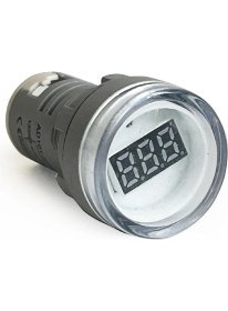 Resim Aek-Tech Mini Dijital Voltmetre 22mm Ac 60-500V LED Beyaz Işık 