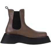 Resim Bueno Shoes Gri Deri Kadın Dolgu Topuklu Bot 01wv5100 