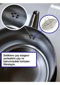 Resim 4 Adet Demlik İçi Sök Tak Çay Süzgeci Paslanmaz Çelik, Dayanıklı, Hijyenik,pratik Çay Filtresi Metalik Gri 