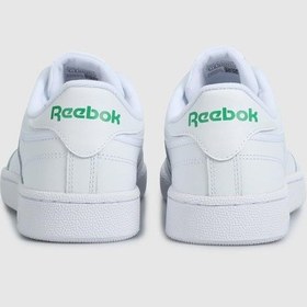Resim Reebok Club C 85 100000155 Unisex Sneaker Ayakkabı Beyaz Yeşil 36-45 Beyaz - Yeşil 