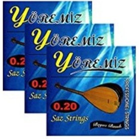 Resim 3 Adet Yöremiz Paslanmaz Çelik 0.20 Numara Uzun Saplı Saz Tel Set 