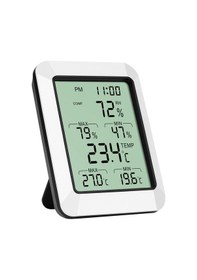 Resim Teltree Dijital Sıcaklık Ve Nem Ölçer - Saat Ve Alarm Özellikli, Abs Malzeme, -10 50 C Aralığı, Pil Dahil Değil 