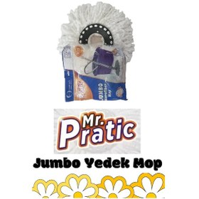 Resim Mr.pratic 2 Adet 360 Döner Başlıklı Yedek Jumbo Mop 