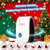 Resim [Noel Karnavalı] Aile 4'lü Set, Böcek Kovucu - Ev, Mutfak, Ofis, Otel, Depo vb. Tüm Senaryolar İçin Uygun, Sivrisinek, Hamam Böceği, Fare, Haşere Kontrolü İçin Güçlü, Sessiz ve Enerjisi Az. 
