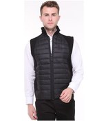 Resim Uniprom Erkek Şişme Yelek Su Ve Rüzgar Geçirmez Ray Desen Siyah 