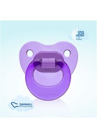 Resim Wee Baby Akide Damaklı Silikon Emzik 0-6 Ay Mor 