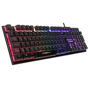 Resim Everest KB-24 Siyah Membrane Türkçe Q RGB Oyuncu Klavyesi 