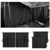 Resim Chuangyinshop Siyah Oxford Araç Gizlilik Perdesi 4 Parça Set Suv Ve Sedanlar İçin Arka Koltuk Ve Yan Pencere Stor Perde 