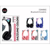 Resim Subzero SW88 Bluetooth Kedi Kulaklık | LED Işıklı, Katlanabilir, Kablosuz Eğlenceli Tasarım 