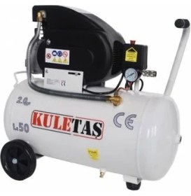 Resim Kuletaş 50LT Yağlı Hava Kompresörü 2 hp Motor Gücü ve 2,8 bar Basınç ile Güçlü Performans 