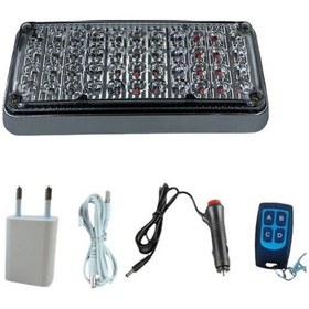 Resim Tepe Çakar Lamba 44led Kırmızı-mavi Kumandalı / Lapa119 