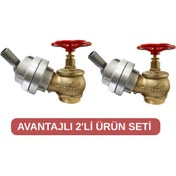 Resim ELİTyangın Kuyruklu rekorlu yangın vanası avantajlı 2'li paket 