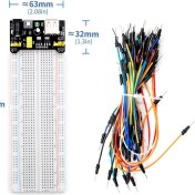 Resim Alkatronik MB-102 Breadboard + 65 Parça Kablo Seti + Breadboard Güç Kaynağı 