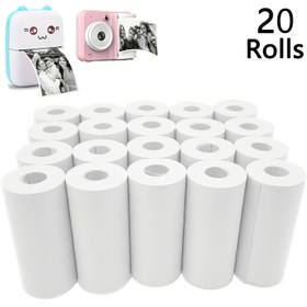 Resim Yazıcılar için 20 Rulo Termal Kağıt - Not Almak, Fotoğraf Baskıları, Kendin Yap Projeleri için 57mm x 25mm Mürekkepsiz Yüksek Kaliteli Kağıt - Öğrenci Hediyesi, Ev ve Ofis Malzemeleri 
