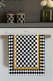 Resim Siyah Damalı Fırın Mutfak Havlusu 30X50Cm 