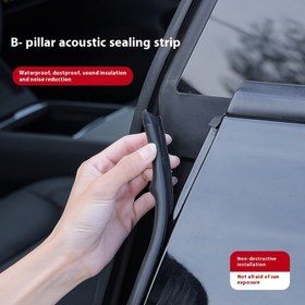 Resim 2 adet B-Pillar Akustik Sızdırmazlık Şeritleri - Su Geçirmez, Toz Geçirmez, Ses Yalıtımı ve Gürültü Azaltma için Araba Kapıları, Kolay Kurulumlu Kauçuk Sızdırmazlık Şeritleri, Güneş Koruması için İdeal, Araba İç Mekan Aksesuarı | Akustik Sızdırmazlık | Esnek Kauçuk Şerit, Araba Kapı Sızdırmazlık Şeritleri 