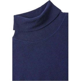 Resim Benetton Erk Boğazlı Merino Kazak- Lacivert 