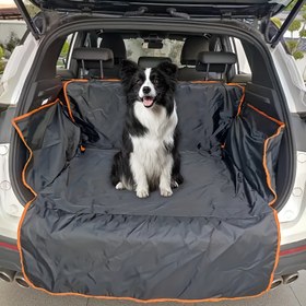 Resim Her Mevsim Araç Bagaj Matı, Evcil Hayvan Dostu Koltuk Örtüsü, Dayanıklı Köpek Özel Yük Altlığı - Sedanlar, SUV'lar ve Kamyonetler İçin Uygun (1 Adet Set) 